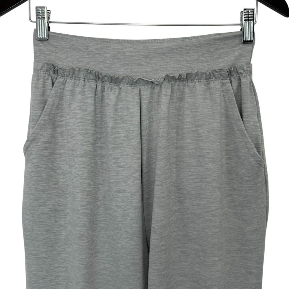 BODY & SOL Gray Ultra High Waist Lounge Jogger Pants Small Ruffle Pockets Comfy - Picture 3 of 7